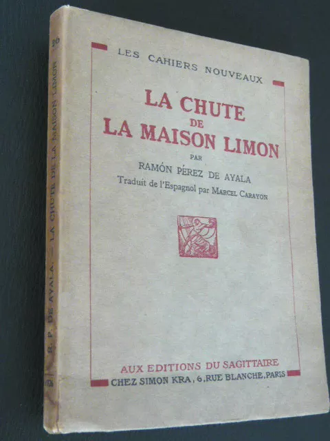 Ramon Pérez de Ayala LA CHUTE DE LA MAISON LIMON 26 Contes Fantastique EO