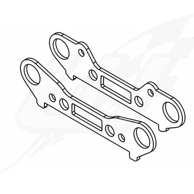 FR- MCD Racing Set di staffe in acciaio per supporto braccio oscillante anterior