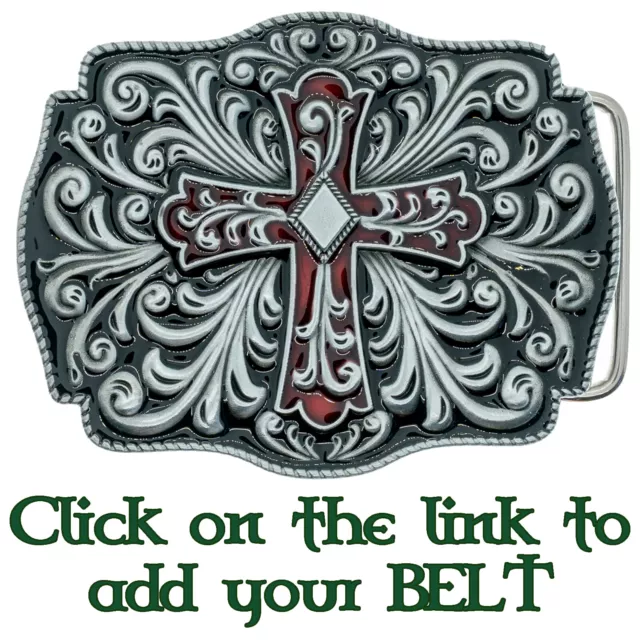 Gothic Cross Metal Belt Buckle Biker Celtic Pagan Viking Heraldic Norse