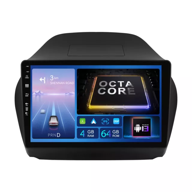 Pour Hyundai Tucson IX35 GPS Navi 10" Android 13 Autoradio DAB SWC RDS GPS Navi