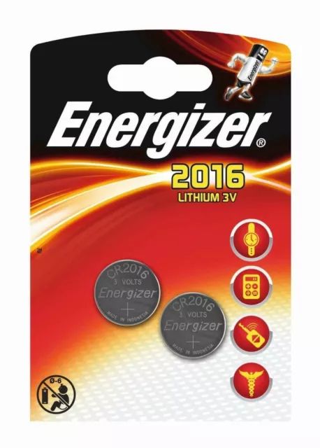 Energizer COF 3 x 2= 6 CR2016 3V a Bottone Al Litio Batterie 7638900248340  