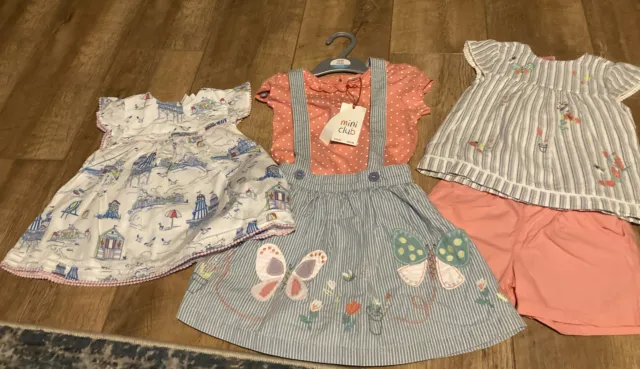 Girls Summer Outfit Bundle Age 2-3 New And Excellent Used Condition