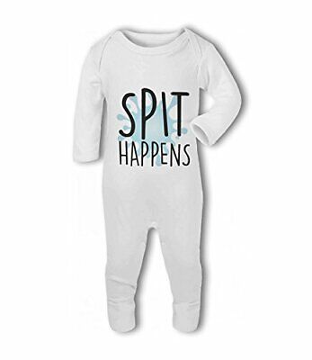 Spit Happens funny - Baby Romper Suit by BWW Print Ltd