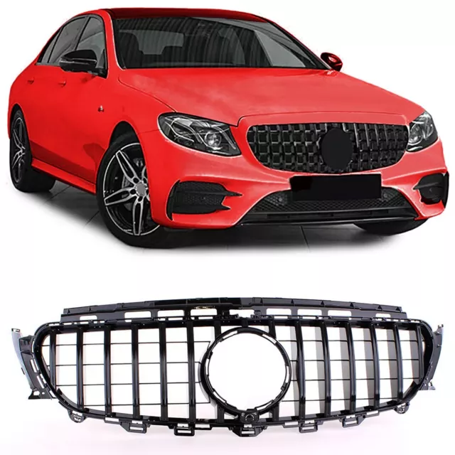 Compatible pour Mercedes Classe E W213 S213 2016-2020 Sport Grille Noir Brillant