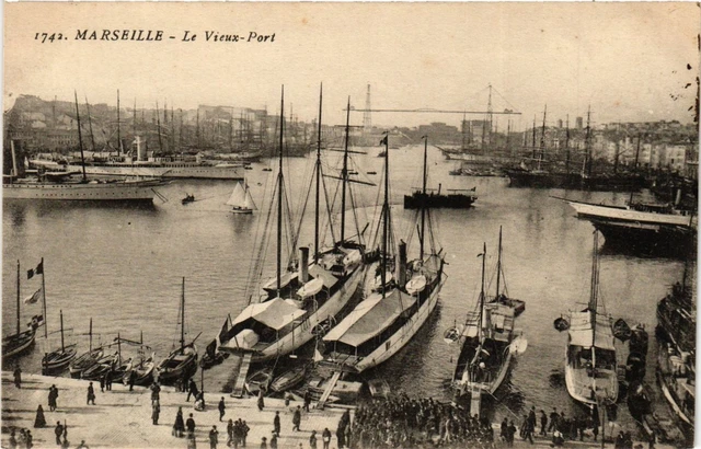Carte Postale Ancienne Marseille Entrée Du Port Navire Voile - Comité Vieux Marseille