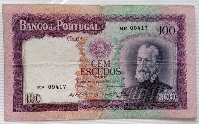 Portugal Banknote: 100 Escudos, 1961