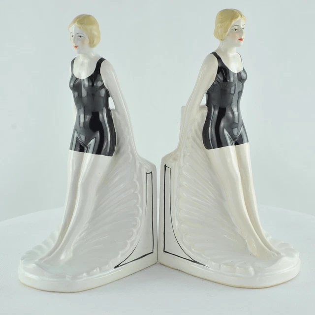 Sujetalibros Bañista Sexy Buzo Art Deco Estilo Art Nouveau Estilo Porcelana Esma