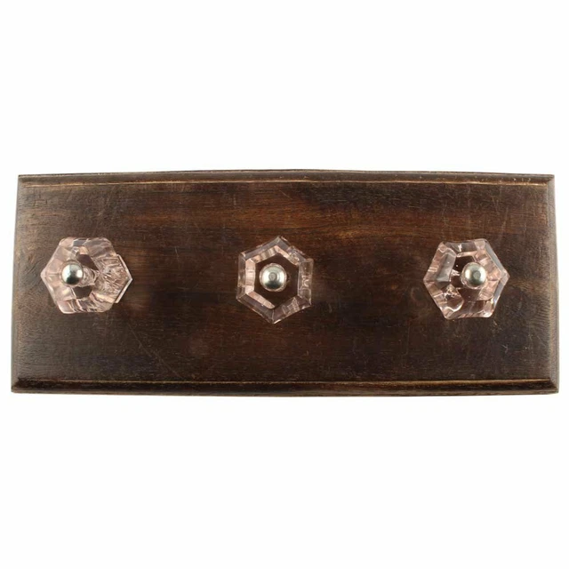 Antique Look Wood Key Hooks Wall Hangers Holders Hanging Coat Towel Clothes