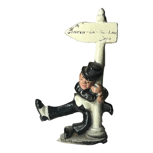 Cast Iron Man on Sign (Geneva on the lake)