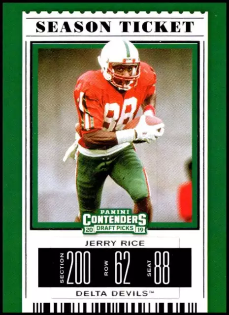 2019 Panini Contenders Draft Tickets Season Ticket #46 Jerry Rice NM-MT ID:320