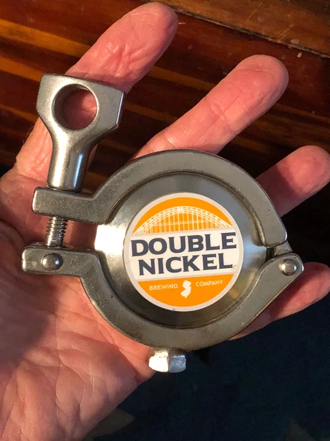 Double Nickel Brewing Company Marbled Rye Beer Tap Handle PULL KNOB Chrome Metal Double Nickel Brewing Company Marbled Rye Beer Tap Handle PULL KNOB Chrome Metal