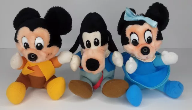 Walt Disney Mickeys Christmas Carol Plush Doll Minnie Mickey and Goofy