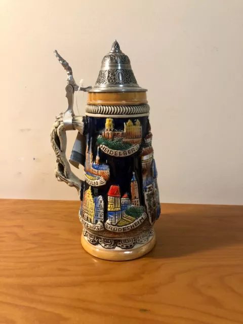 german beer steins vintage lidded