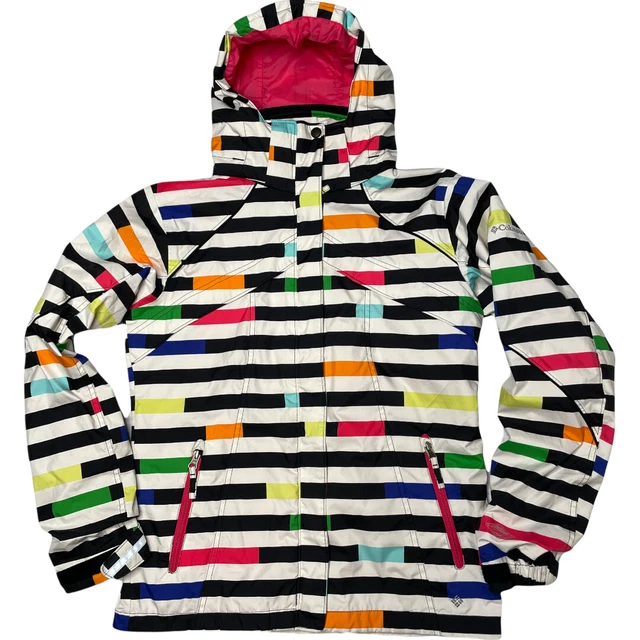 Columbia Interchange Omnitech Jacket Bugaboo Striped Hooded Coat Winter Girls
