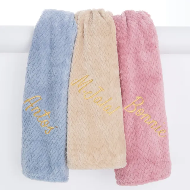 Personalised Baby Boys Baby Girls Blanket Soft Plush Fleece Baby Throw 75x90cm