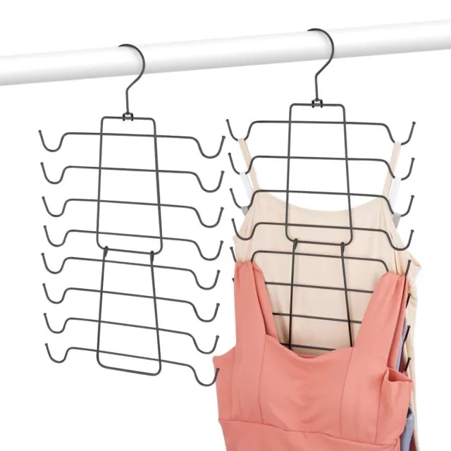 Bra Tank Tops Organizer 360° Rotating Hook Metal Space Saving Hanging Holder