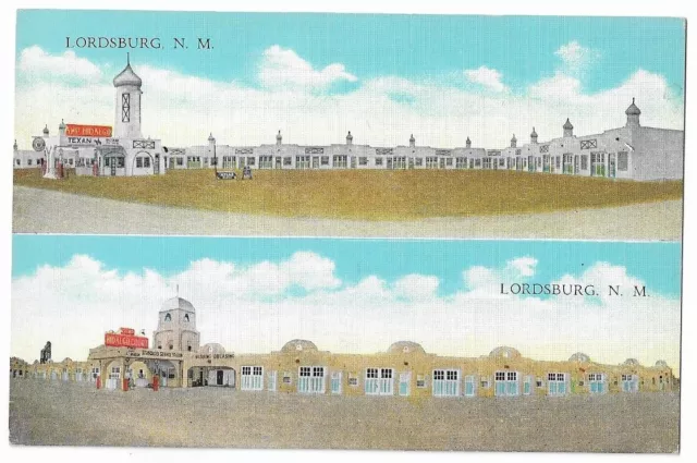 Camp Hidalgo and Hidalgo Court Linen Postcard