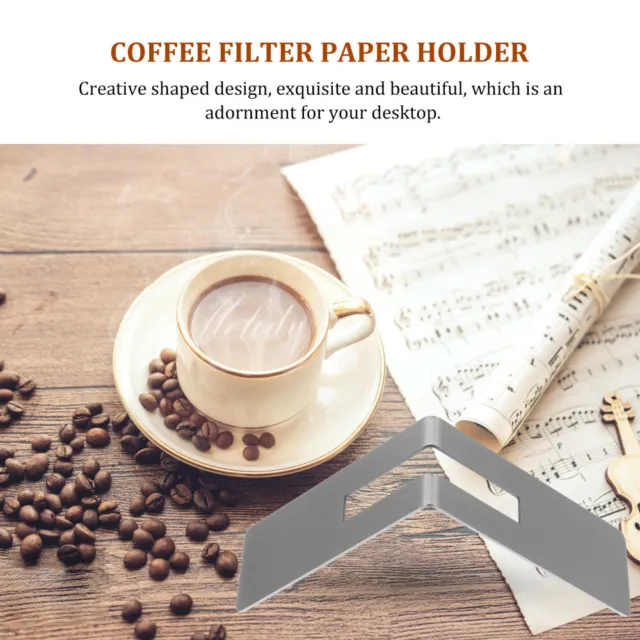 Soporte de filtro de café accesorios de cafetera soporte de papel de filtro acero inoxidable