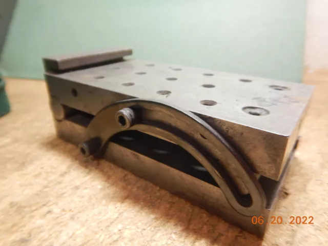 Lot Bk2 Adjustable Angle Sine Plate W/ 1/4-20 Holes Machinist Jig Fixture Tool