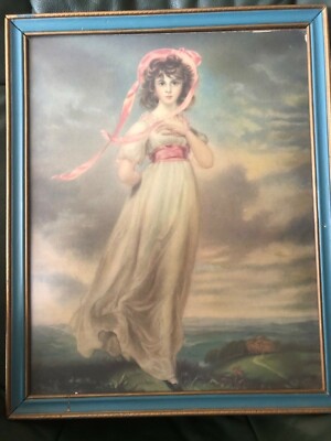 Famous Vintage Framed Reproduction Print Of 