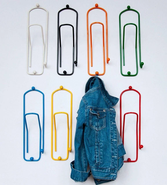 Appendiabiti Ganci Set da Parete Metallo Bambini Colorato Ufficio