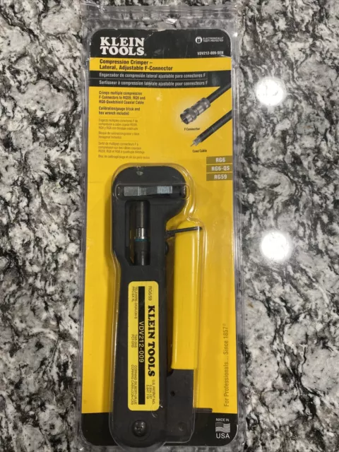 Klein Tools Compression Crimper-Lateral, Adjustable F-Connector VDV212-009-SEN
