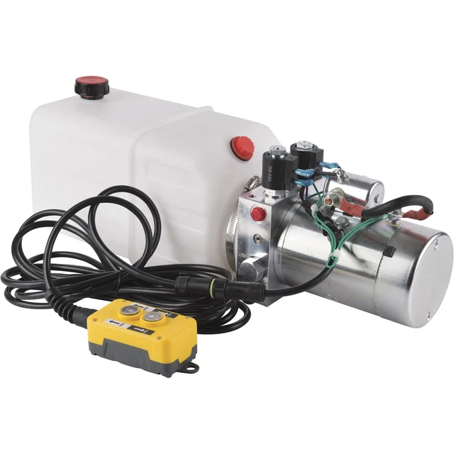 NorTrac Dump Trailer Power Unit w/12V DC Motor-For Double-Acting Cylinder