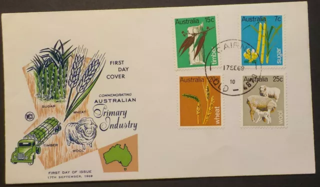 1969 Primary Industries.Wesley First Day Cover.Cairns 10.Qld(LotE1123923266)