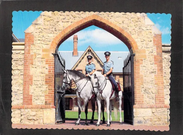 C9437 Australia SA Adelaide Police Barracks Police Grey Horses postcard