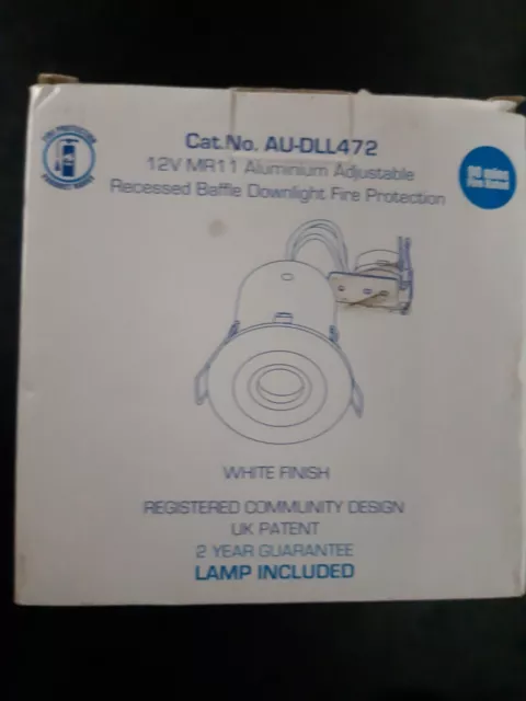 AU-DLL472 Downlight bianco 12 V MR11 deflettore fuoco, regolabile, con lampada 35 mm 2