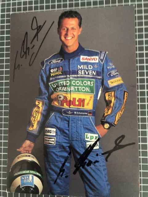 ORIGINAL SIGNED AUTOGRAPH Card by Michael Schumacher £157.33 - PicClick UK