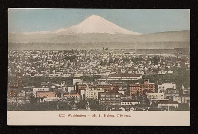 Postcard of Mt. St. Helens from Portland Oregon. 1910's.