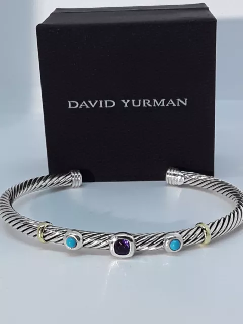 Previously Owned DAVID YURMAN Renaissance 4 mm with gold/ Amethyst/Turquoise