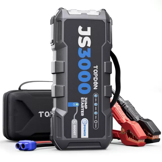 Car Jump Starter 24000mAh Booster Jumper Box Power Bank Battery Charger Portable