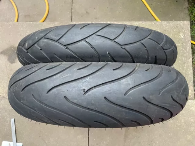 Pair of motorcycle tyres MICHELIN Pilot Street 140/70/17 & Sporty 100/80/17