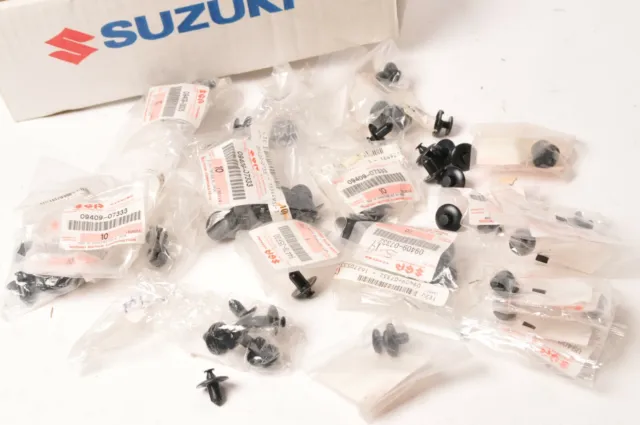 Genuine Suzuki Lot of Hardware - Clips Push Pins for fairing, body, OEM Parts!