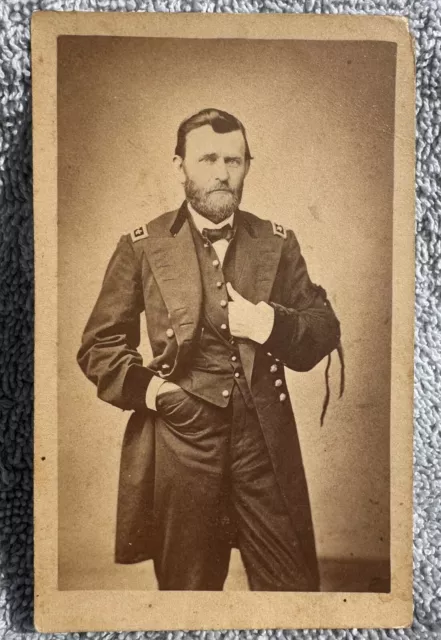 Antique Original CDV Photograph Civil War General Ulysses S. Grant Photo