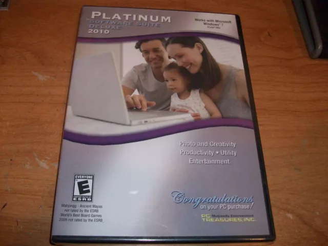 Platinum Software Suite Deluxe 2010 PC Windows Photoshop H&R Block McAfee NEUF