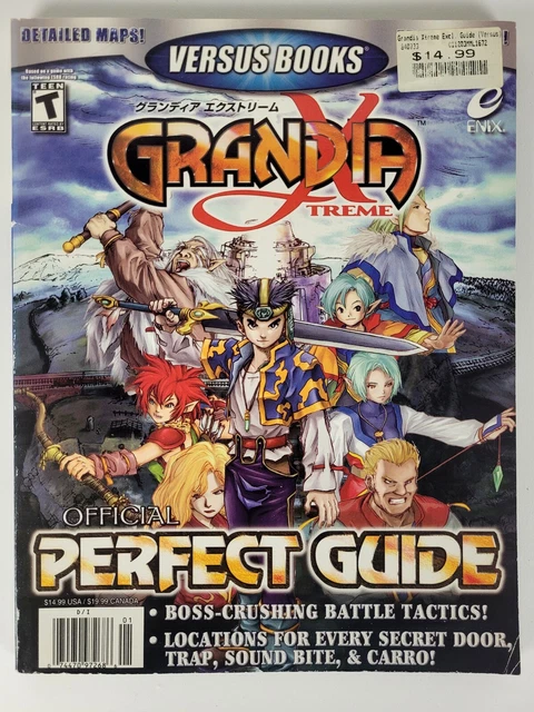 Grandia Xtreme Official Perfect Guide Strategy Guide w Poster Versus Books (PS2)