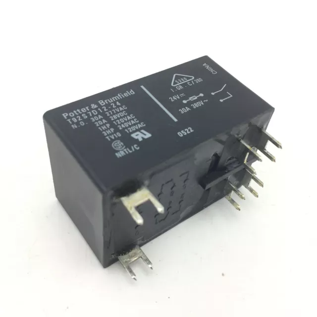 Potter & Brumfield T92S7D12-24  Relay T92 Series Non Latching DPST-NO 24VDC 40A
