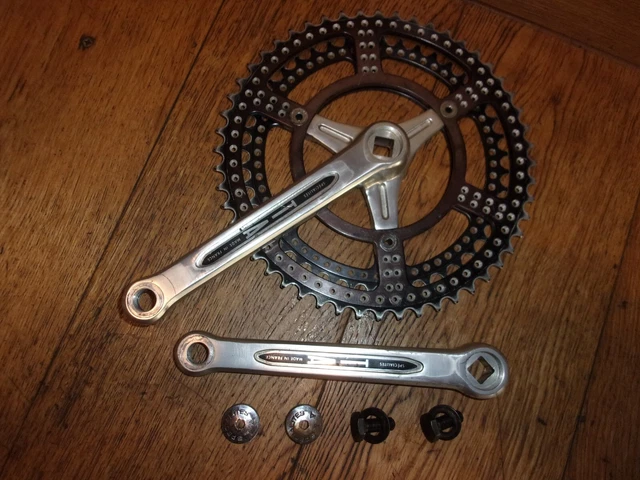 Pédalier Spécialités TA Critérium 1500 – 165mm 52/42T – Vintage 1960s Avec Boîtier
