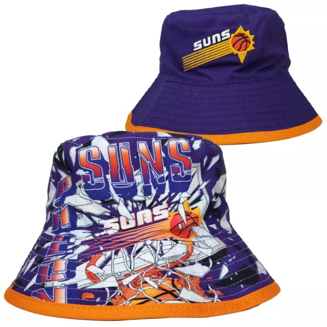 Phoenix Suns Mitchell & Ness NBA Reversible Cubo Sombrero Gorra Mediana-Grande Nuevo