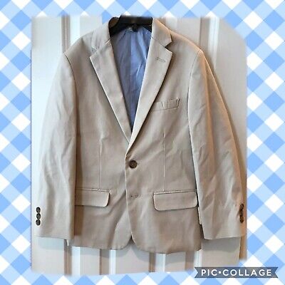 NWT Boys Class Club CC Stretch Modern Fit Tan Sports Jacket Coat Size 8 Easter