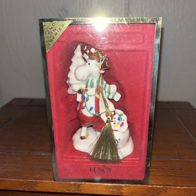 Lenox 2004 Mooseages Joy Ornament 2nd In Series