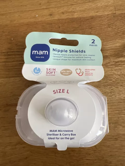 MAM Breast Care Nipple Shields Size Large (2 Pack)