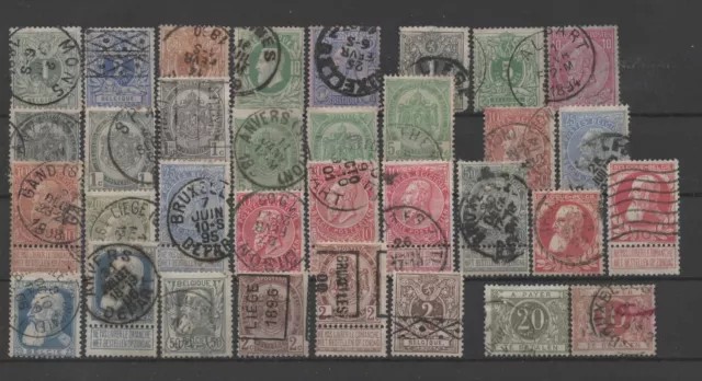 BELGIEN kleines LOT 1869 - 1908 gestempelt