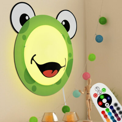 EGLO Enfants Applique Murale Panda Ours Motif Salle de Jeux Interrupteur Verre 