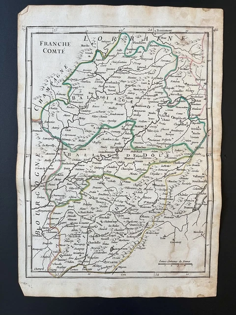Carte murale géographique région Bourgogne Franche Comté