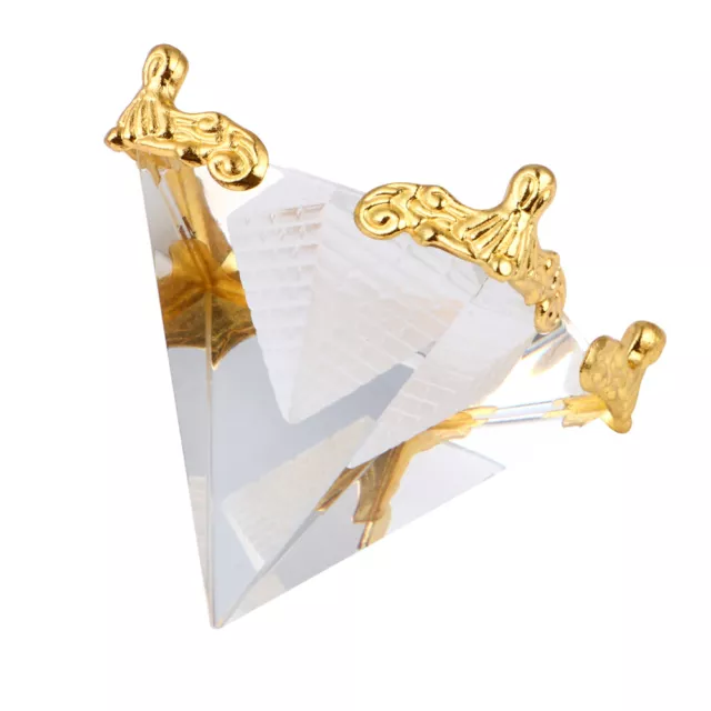 Crystal Pyramid Nativity Ornaments Transparent Clear Decorate