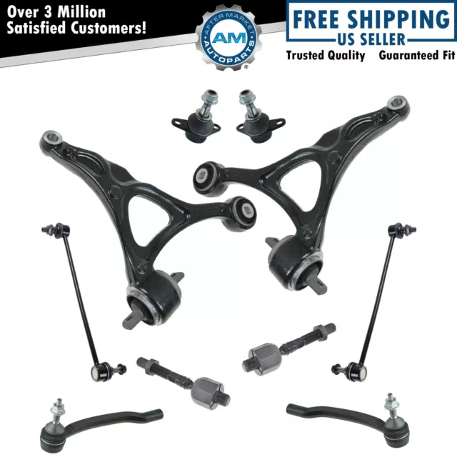 10 Piece Kit Tie Rod Control Arm Ball Joint Sway Bar Link LH RH for Volvo XC90